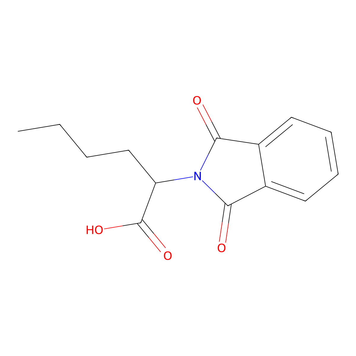2-(1,3-dioxo-2,3-dihydro-1H-isoindol-2-yl)hexanoic acid molecular structure, CAS 4702-12-9