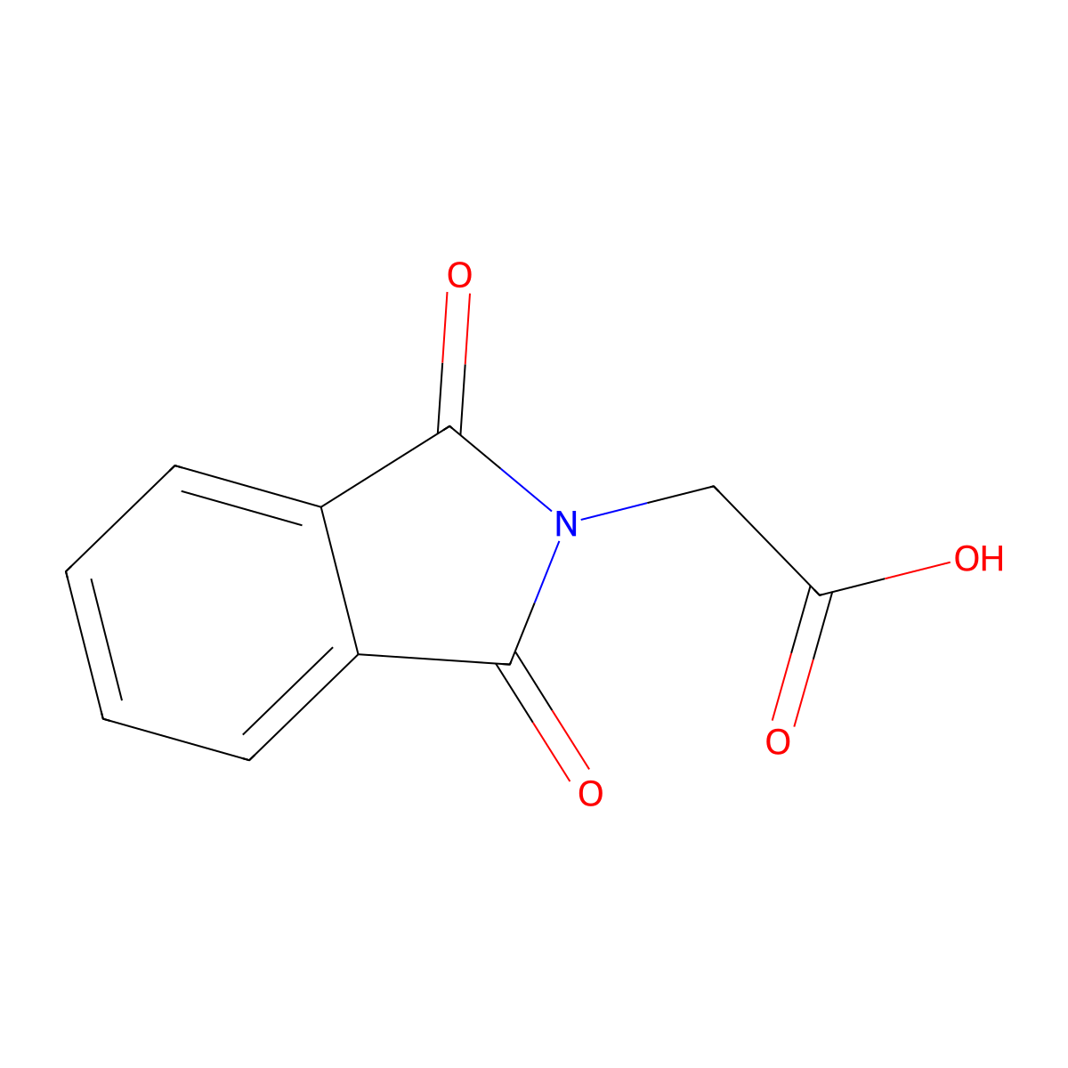 N-Phthaloylglycine molecular structure, CAS 4702-13-0