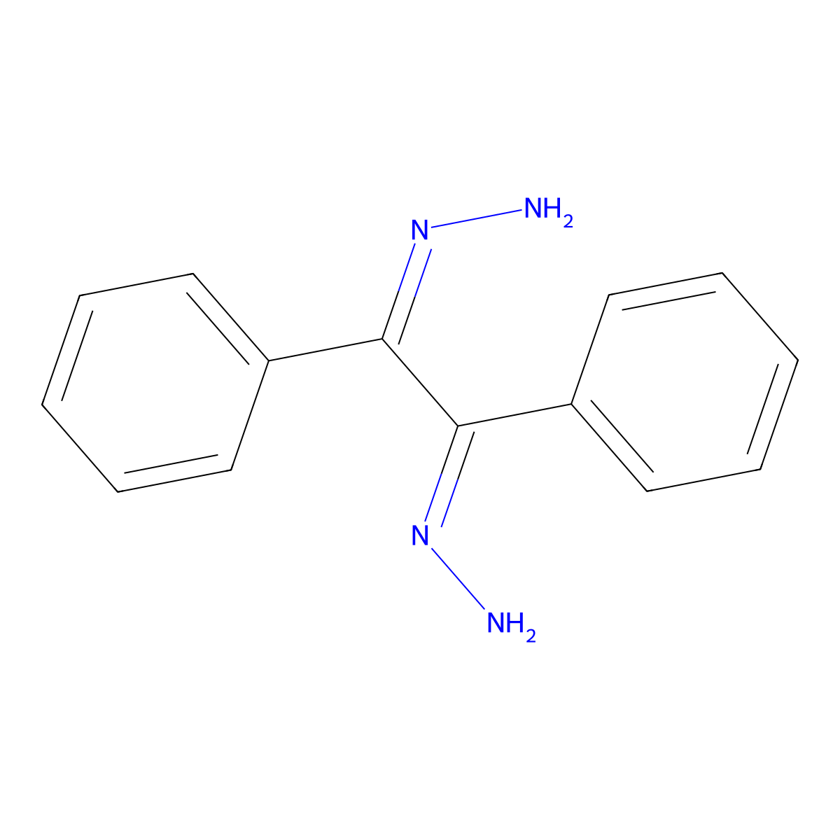 1,2-Diphenylethane-1,2-dione dihydrazone molecular structure, CAS 4702-78-7