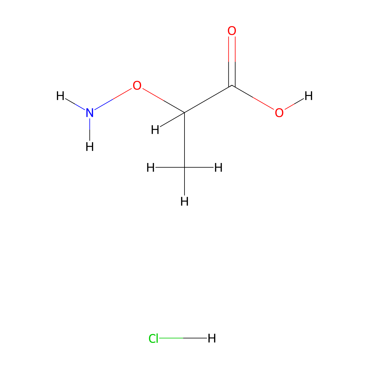 2-(Aminooxy)propionic acid hydrochloride molecular structure, CAS 4703-02-0