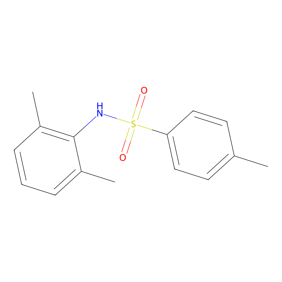 N-(2,6-dimethylphenyl)-4-methylbenzenesulfonamide molecular structure, CAS 4703-15-5
