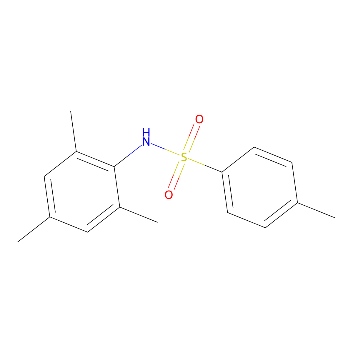 4-Methyl-N-(2,4,6-trimethylphenyl)benzenesulfonamide molecular structure, CAS 4703-17-7