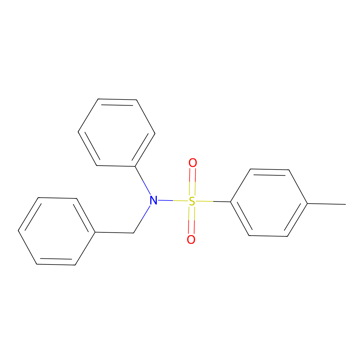 4-Methyl-N-phenyl-N-(phenylmethyl)benzenesulfonamide molecular structure, CAS 4703-20-2