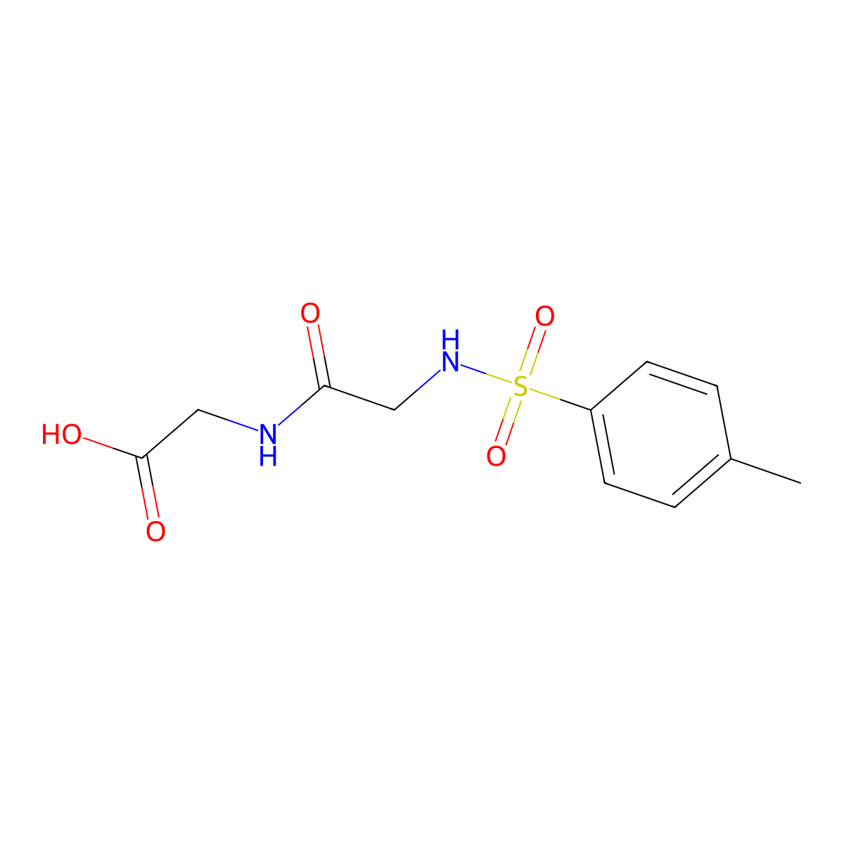 N-[(4-Methylphenyl)sulfonyl]glycylglycine molecular structure, CAS 4703-34-8