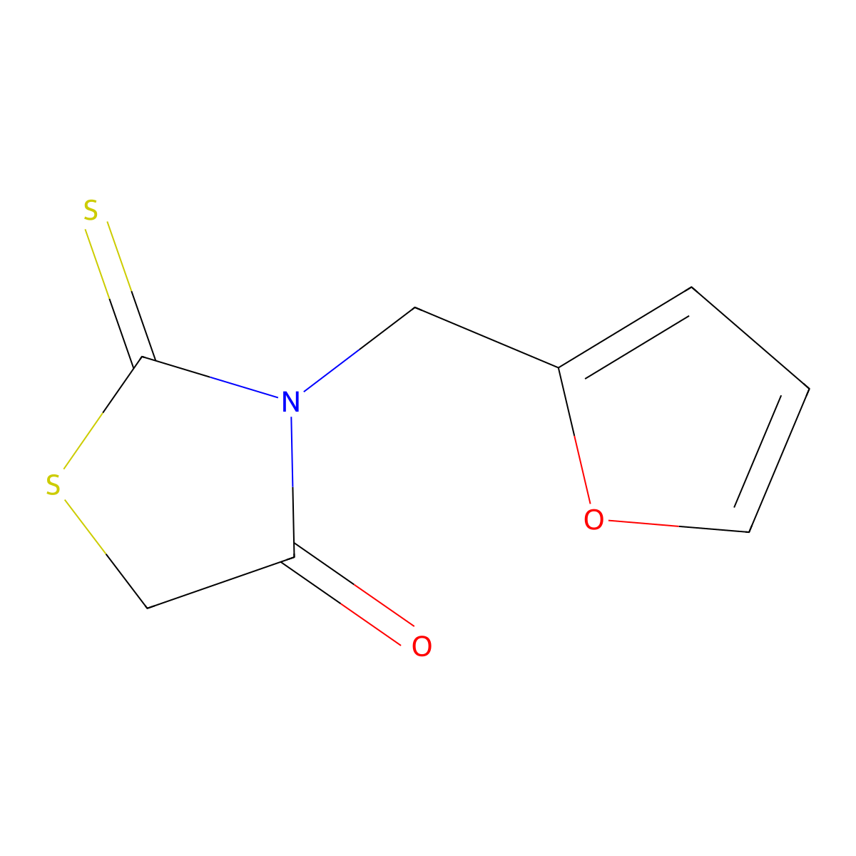 3-Furfuryl-rhodanine molecular structure, CAS 4703-95-1