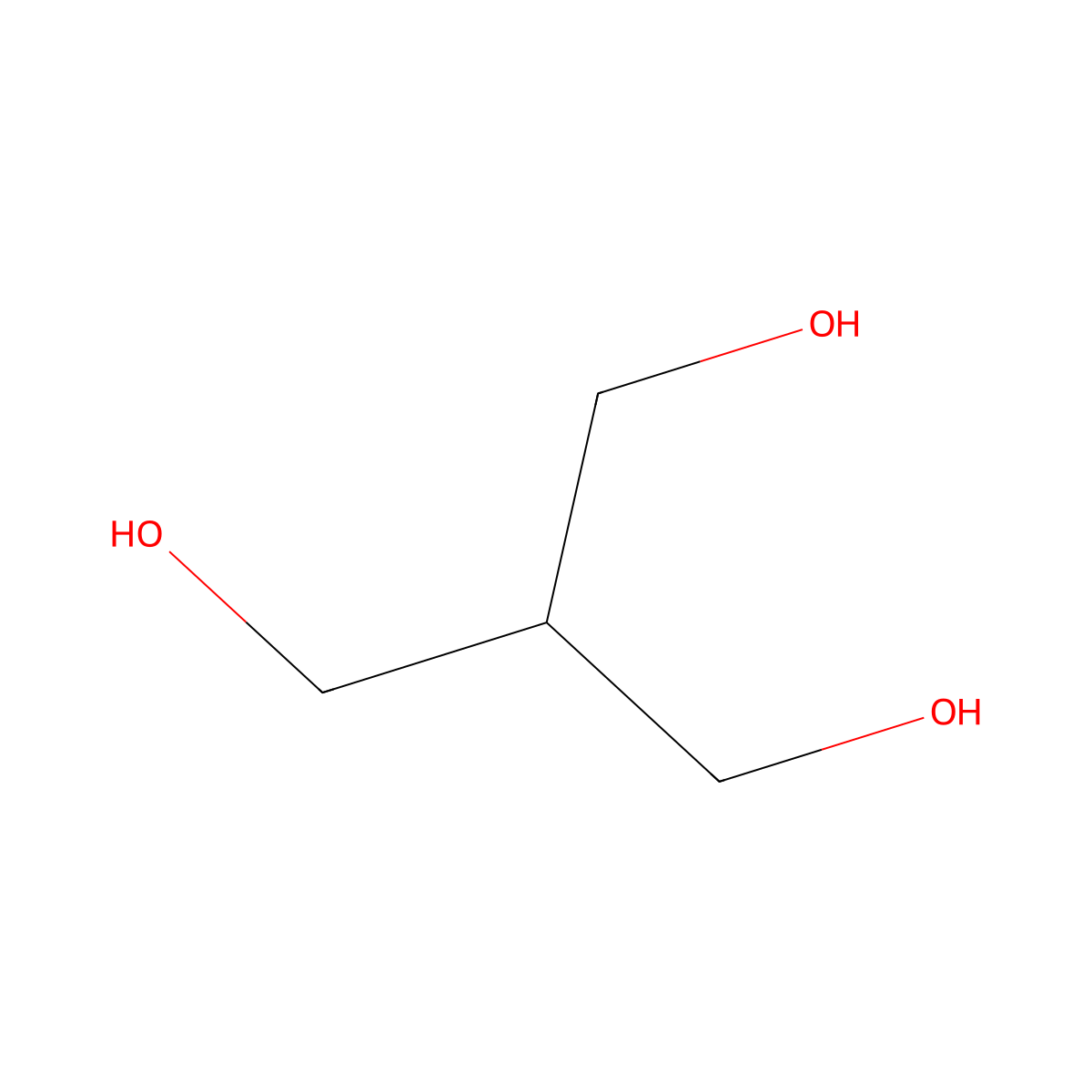Trimethylolmethane molecular structure, CAS 4704-94-3