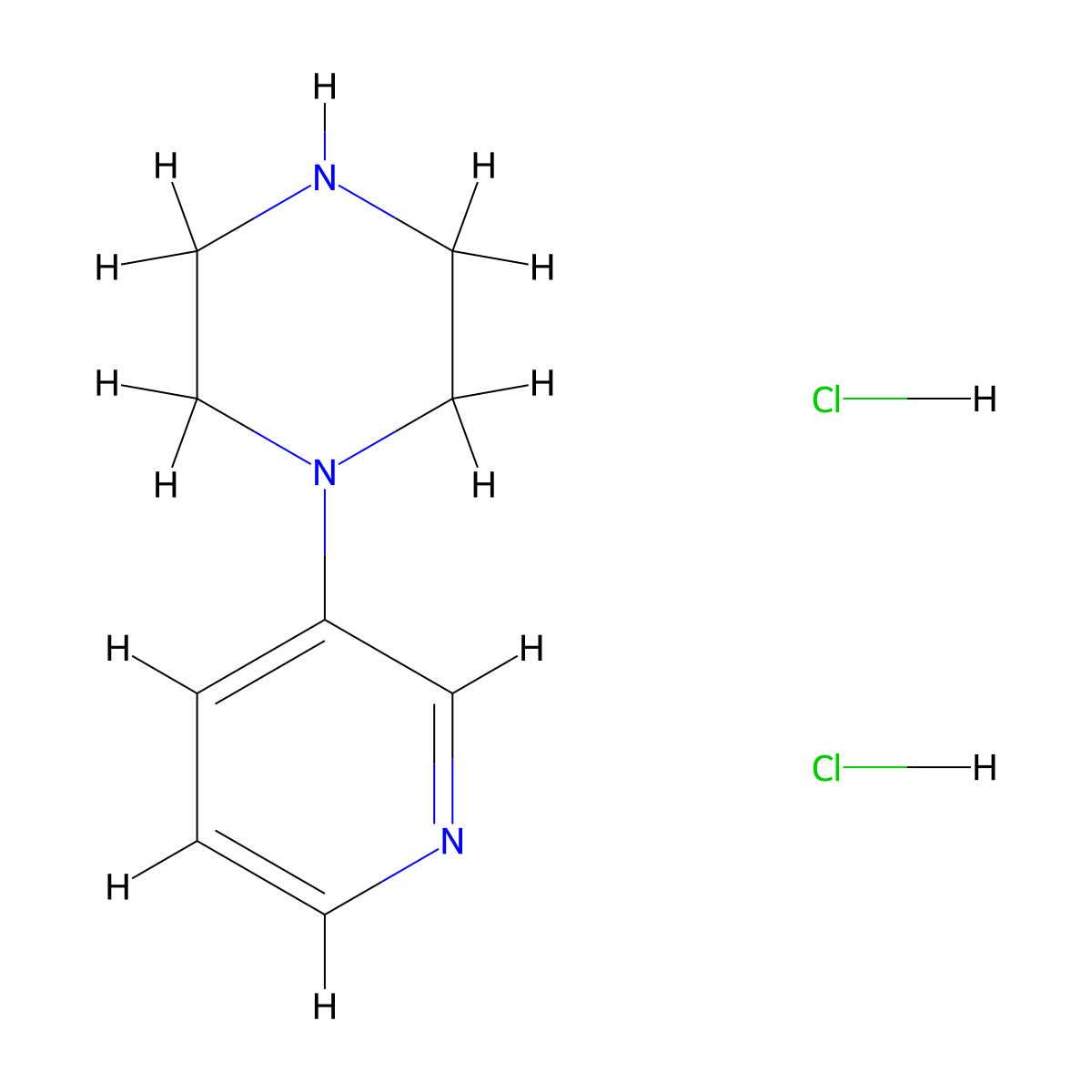 1-Pyridin-3-YL-piperazine dihydrochloride molecular structure, CAS 470441-67-9