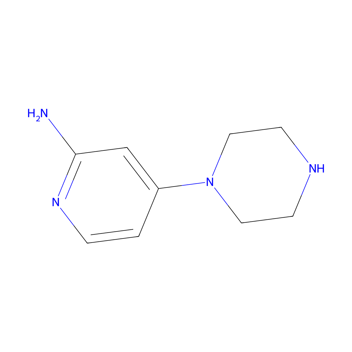 4-(Piperazin-1-yl)pyridin-2-amine molecular structure, CAS 470442-95-6