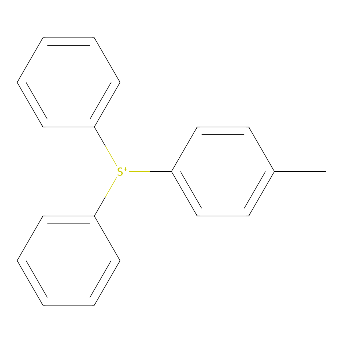 (4-Methylphenyl)diphenylsulfonium molecular structure, CAS 47045-31-8