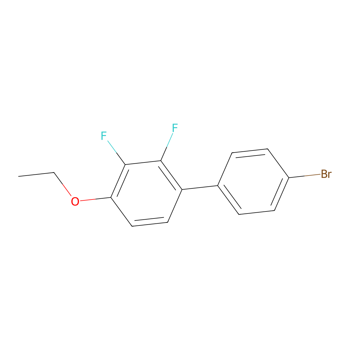 4'-Bromo-4-ethoxy-2,3-difluoro-1,1'-biphenyl molecular structure, CAS 470461-09-7