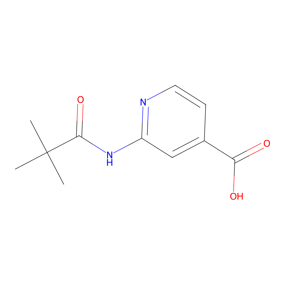 2-(2,2-Dimethyl-propionylamino)-isonicotinic acid molecular structure, CAS 470463-34-4