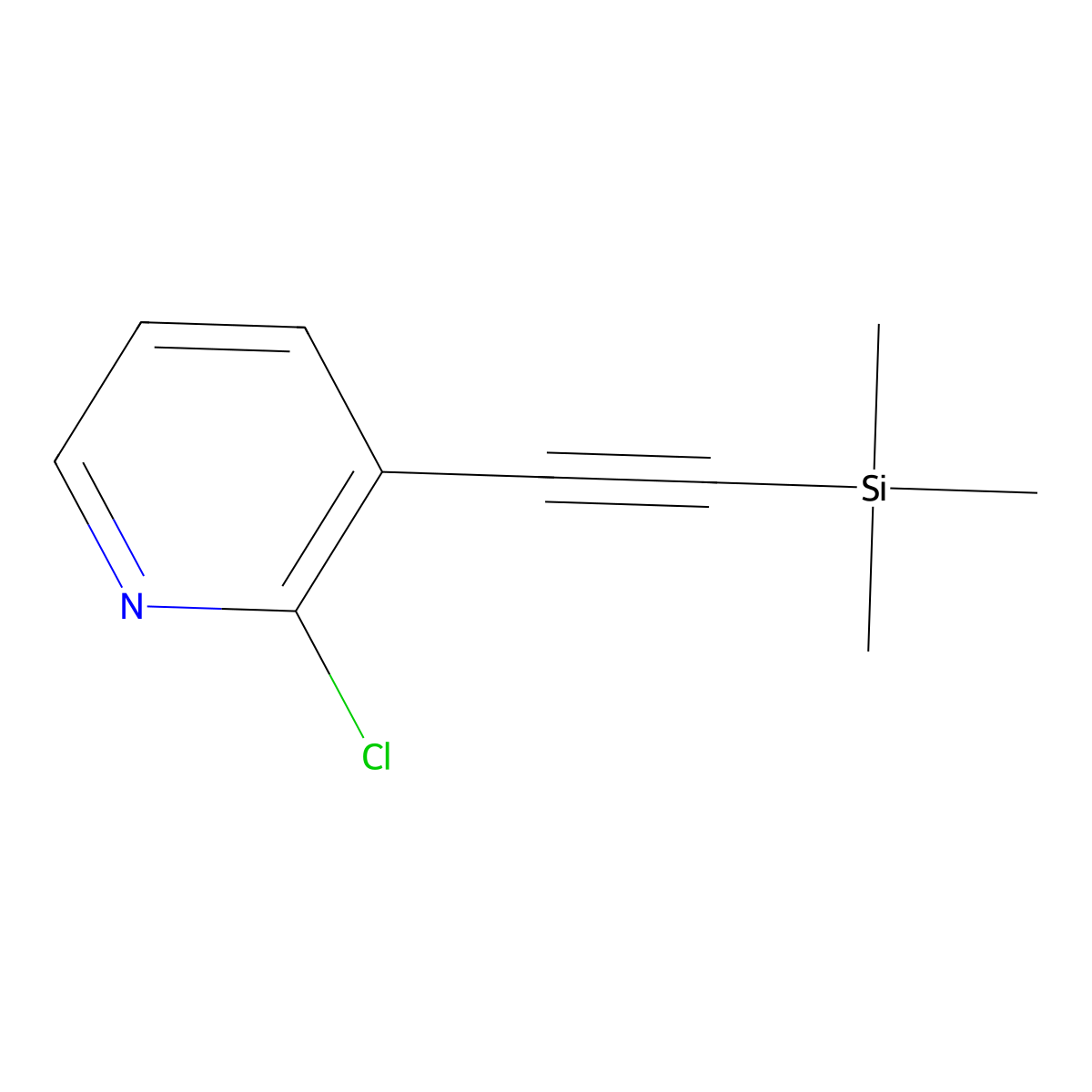 2-Chloro-3-Trimethylsilanylethynyl-Pyridine molecular structure, CAS 470463-35-5