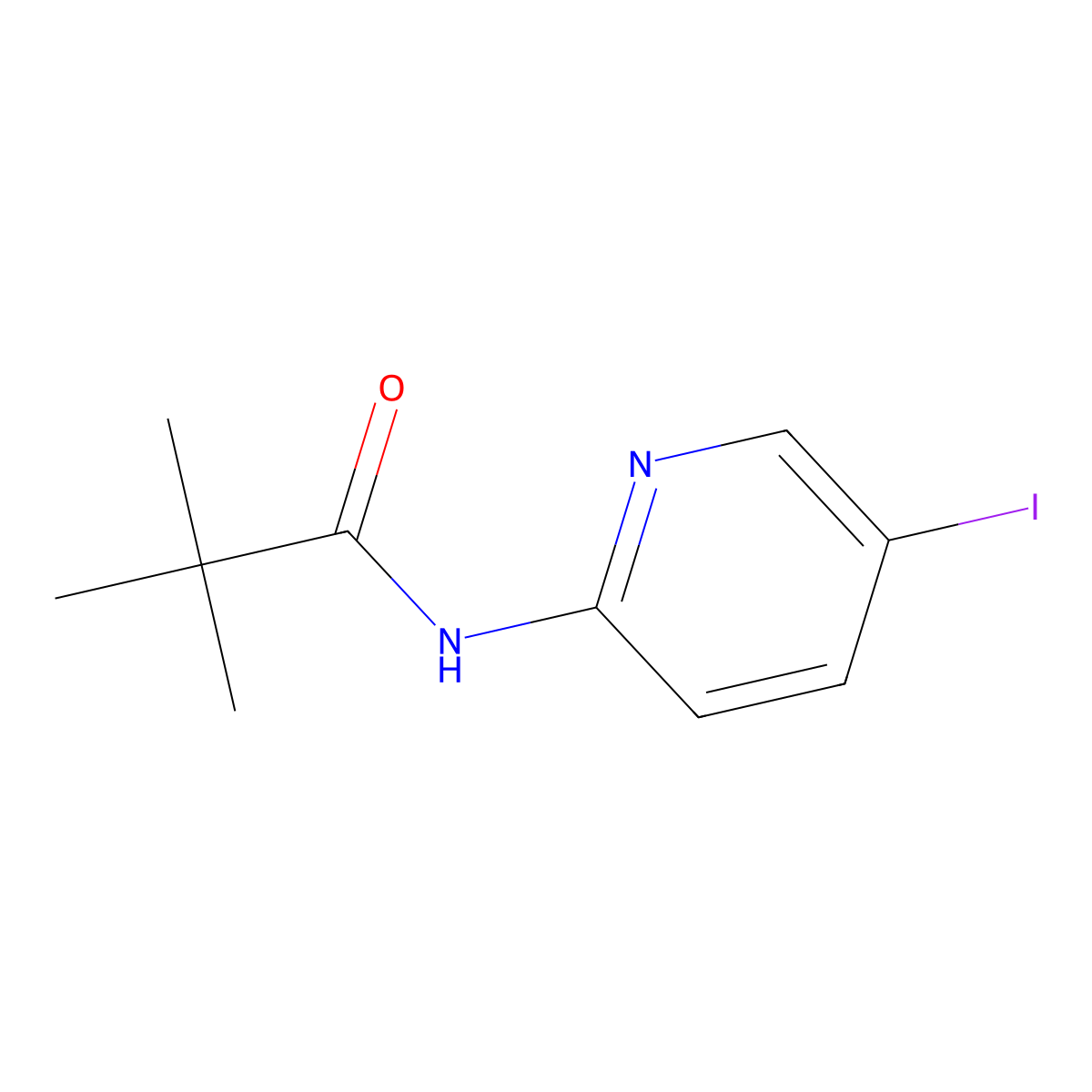 N-(5-Iodo-pyridin-2-yl)-2,2-dimethyl-propionamide molecular structure, CAS 470463-36-6