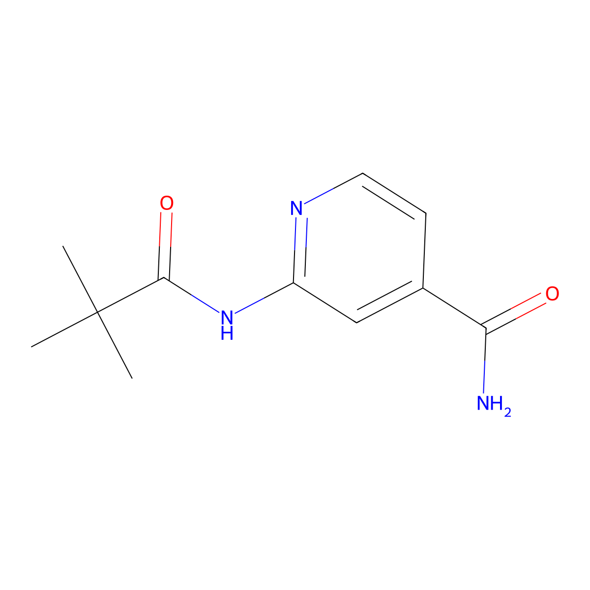 2-(2,2-Dimethyl-propionylamino)-isonicotinamide molecular structure, CAS 470463-37-7