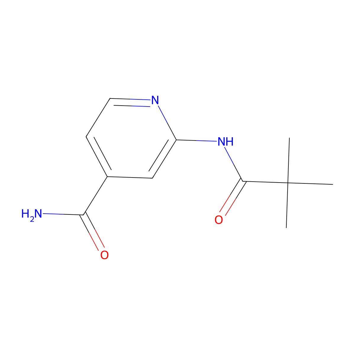 2-(2,2-Dimethyl-propionylamino)-isonicotinamide molecular structure, CAS 470463-37-7