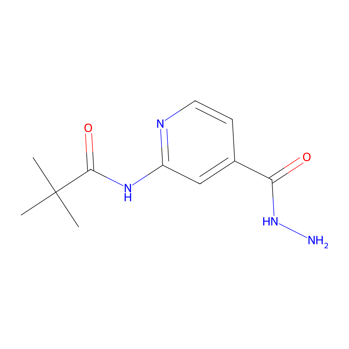 N-(4-Hydrazinocarbonyl-pyridin-2-yl)-2,2-dimethyl-propionamide molecular structure, CAS 470463-39-9