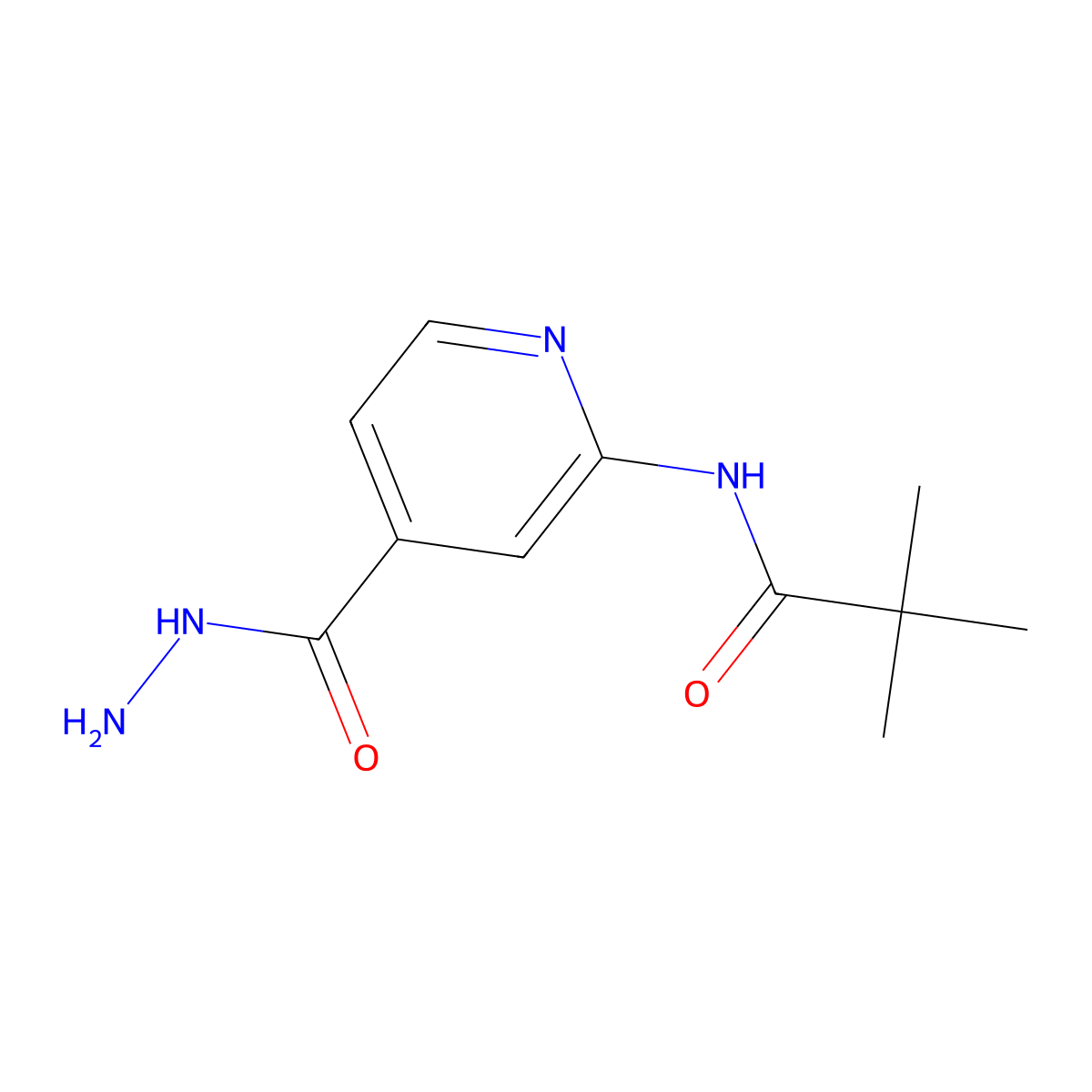 N-(4-Hydrazinocarbonyl-pyridin-2-yl)-2,2-dimethyl-propionamide molecular structure, CAS 470463-39-9