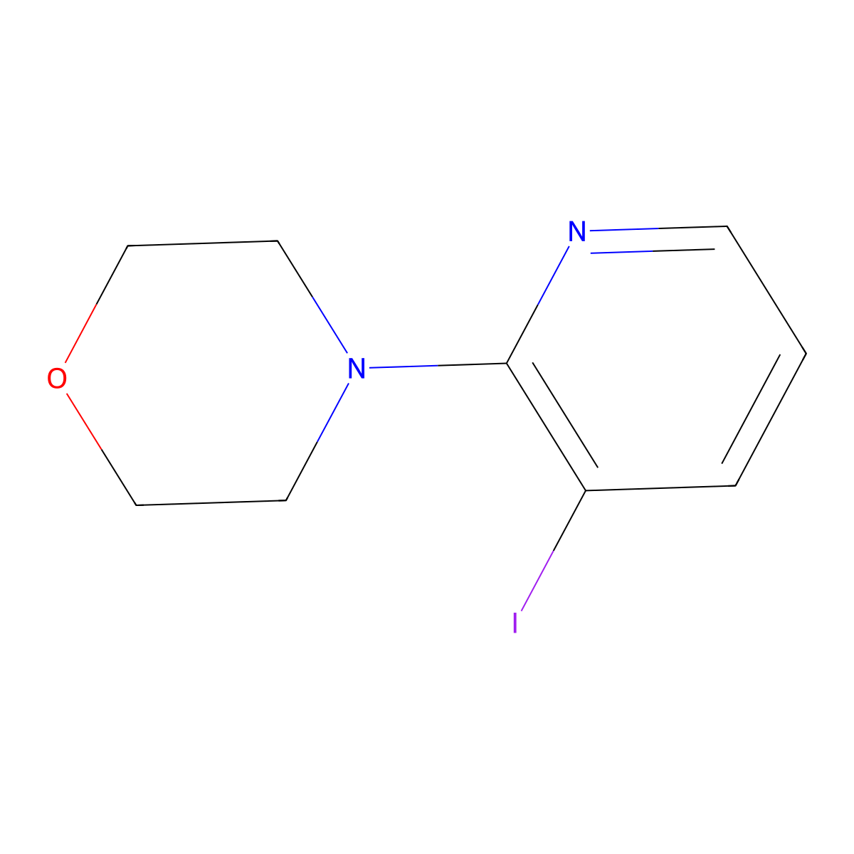 4-(3-Iodopyridin-2-yl)morpholine molecular structure, CAS 470463-40-2