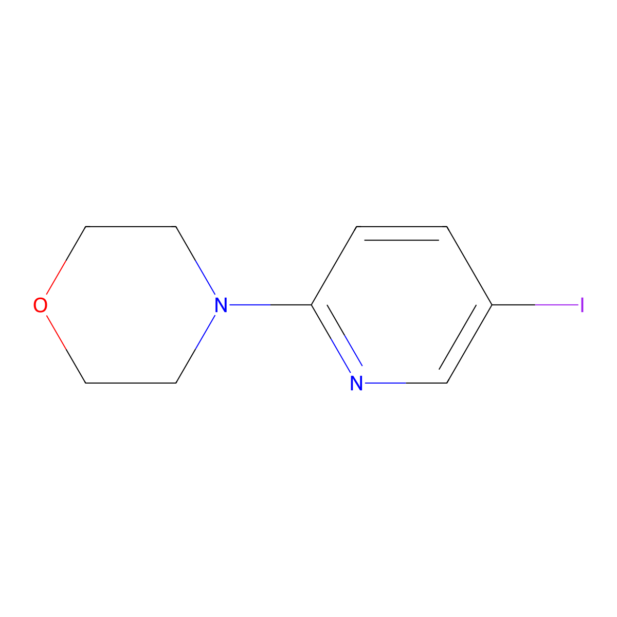 4-(5-Iodo-2-pyridyl)morpholine molecular structure, CAS 470463-42-4
