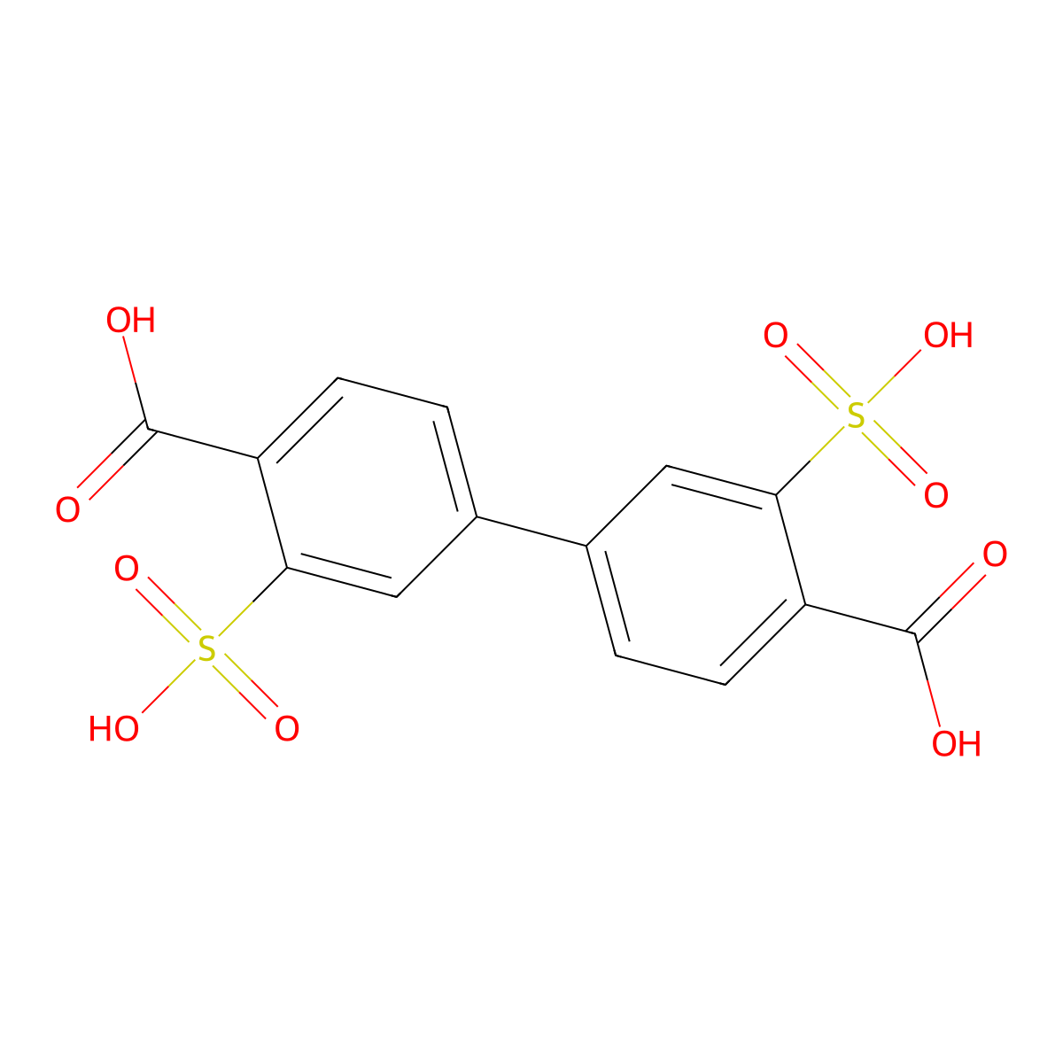 3,3'-Disulfo-[1,1'-biphenyl]-4,4'-dicarboxylic acid molecular structure, CAS 470466-07-0