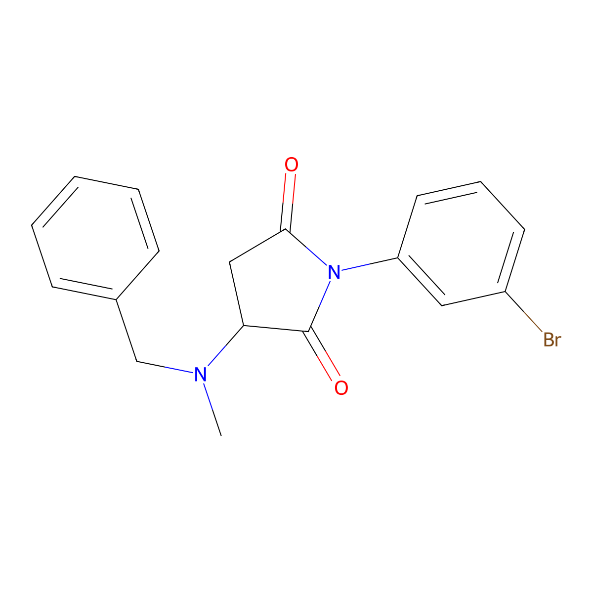 3-[Benzyl(methyl)amino]-1-(3-bromophenyl)pyrrolidine-2,5-dione molecular structure, CAS 470469-36-4