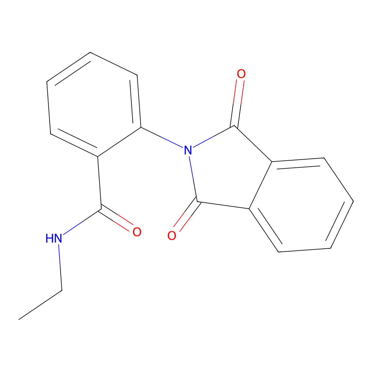 2-(1,3-dioxoisoindol-2-yl)-N-ethylbenzamide molecular structure, CAS 470469-97-7