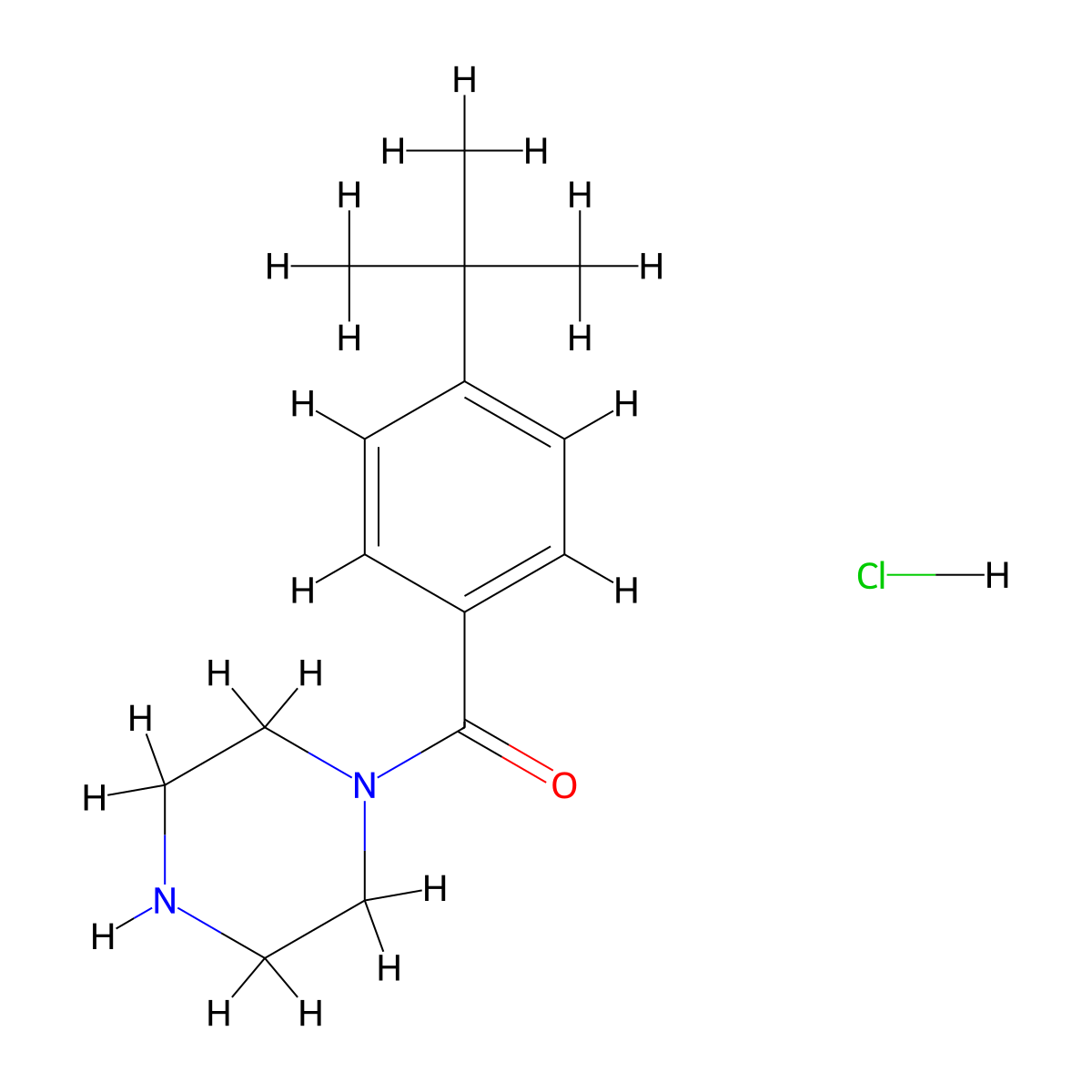 1-(4-Tert-butylbenzoyl)piperazine hydrochloride molecular structure, CAS 470471-51-3