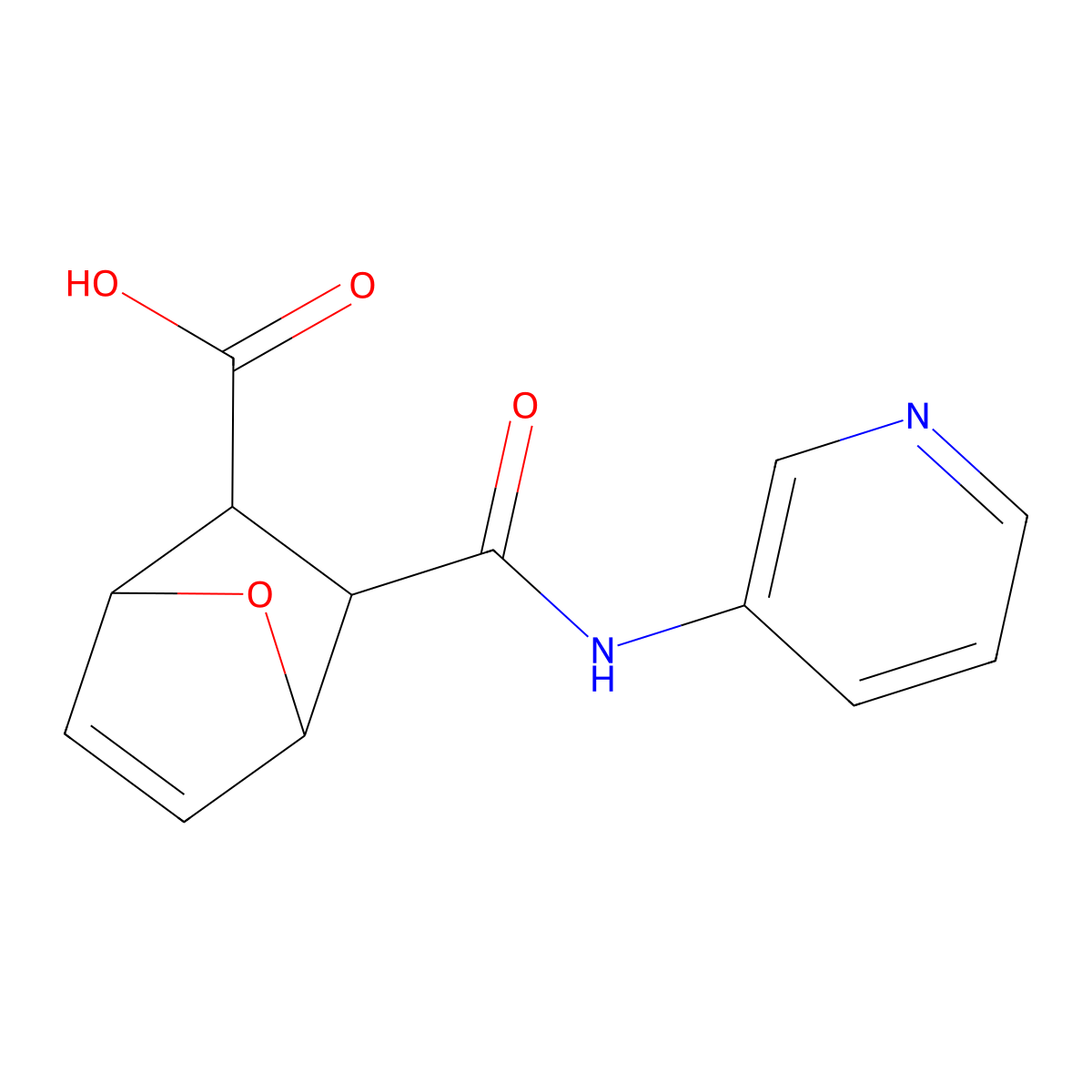 3-(Pyridin-3-ylcarbamoyl)-7-oxabicyclo[2.2.1]hept-5-ene-2-carboxylic acid molecular structure, CAS 470472-47-0