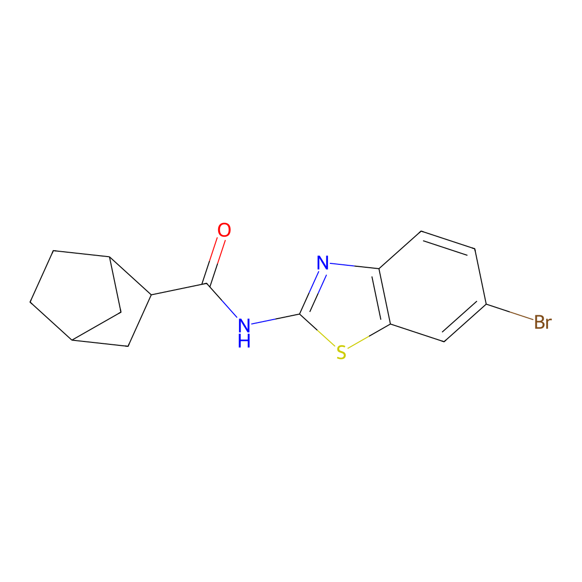 N-(6-bromo-1,3-benzothiazol-2-yl)bicyclo[2.2.1]heptane-2-carboxamide molecular structure, CAS 470472-69-6