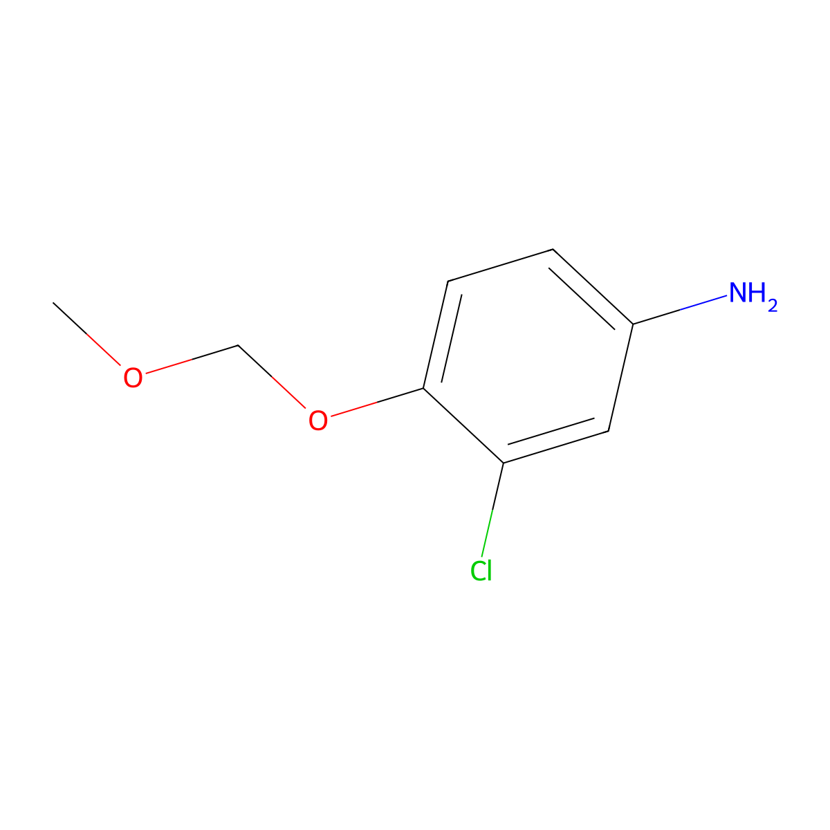 3-Chloro-4-(methoxymethoxy)aniline molecular structure, CAS 470477-72-6