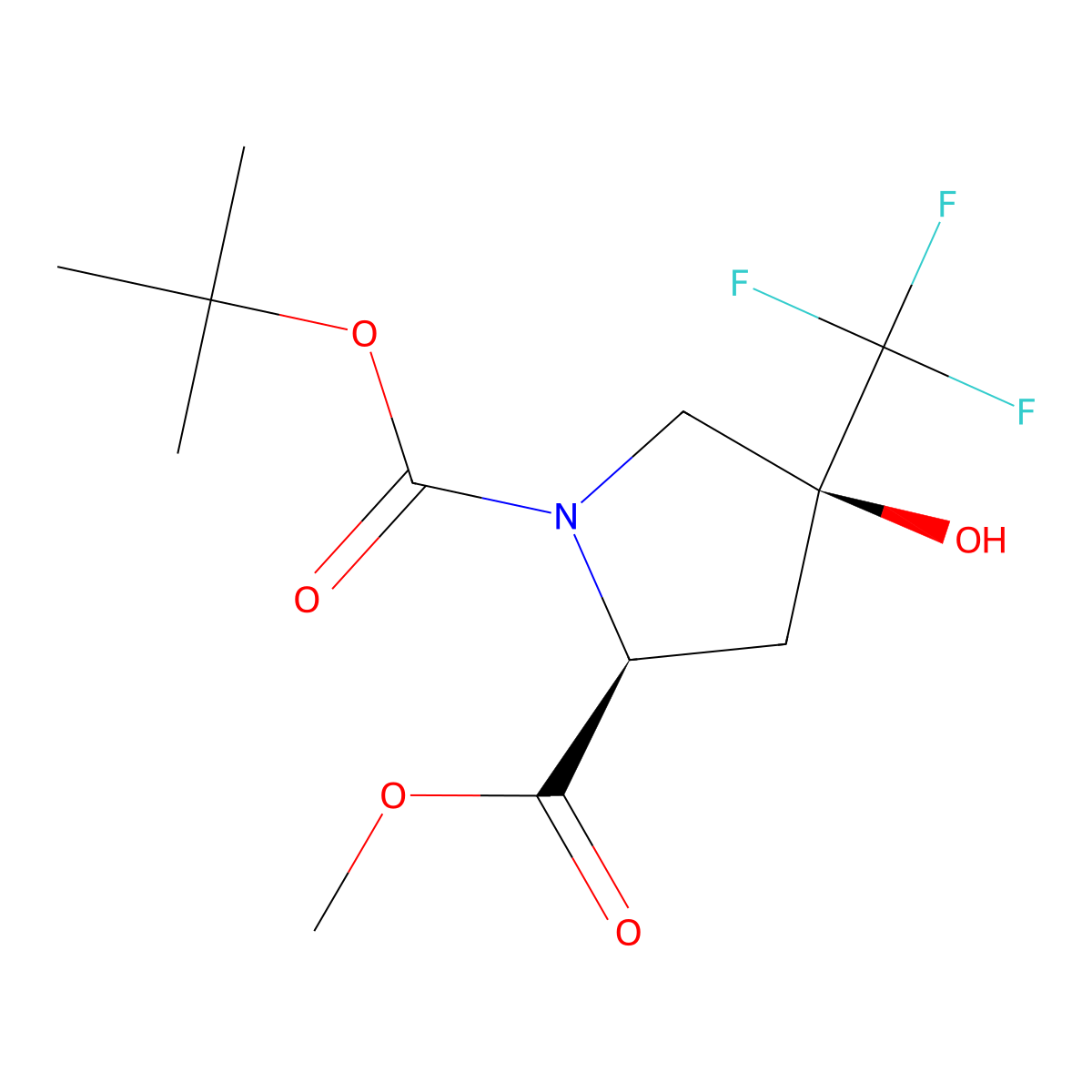 (2S,4S)-1-tert-Butyl 2-methyl 4-hydroxy-4-(trifluoromethyl)pyrrolidine-1,2-dicarboxylate molecular structure, CAS 470482-36-1