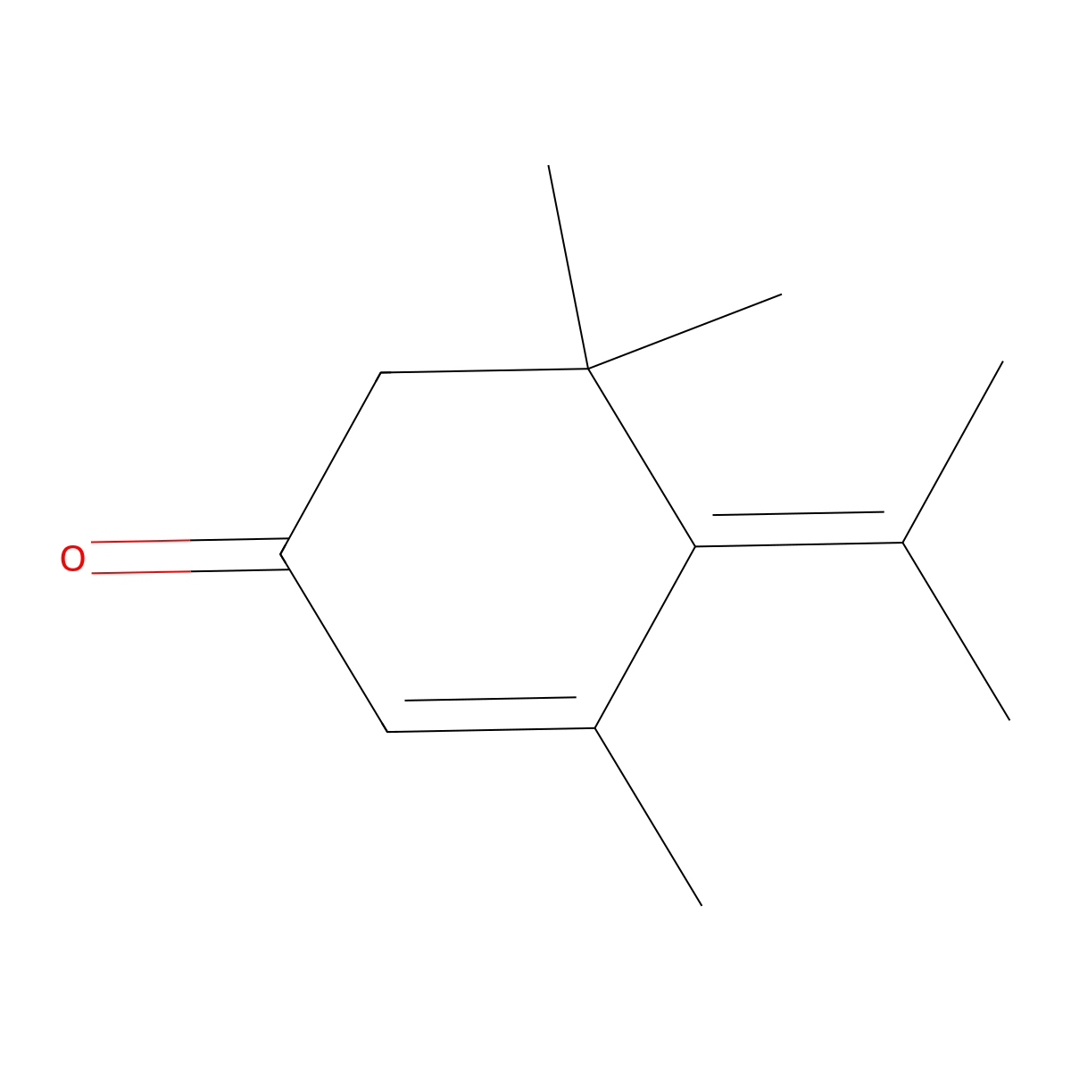 4-Isopropylidene-3,5,5-trimethylcyclohex-2-en-1-one molecular structure, CAS 4705-09-3