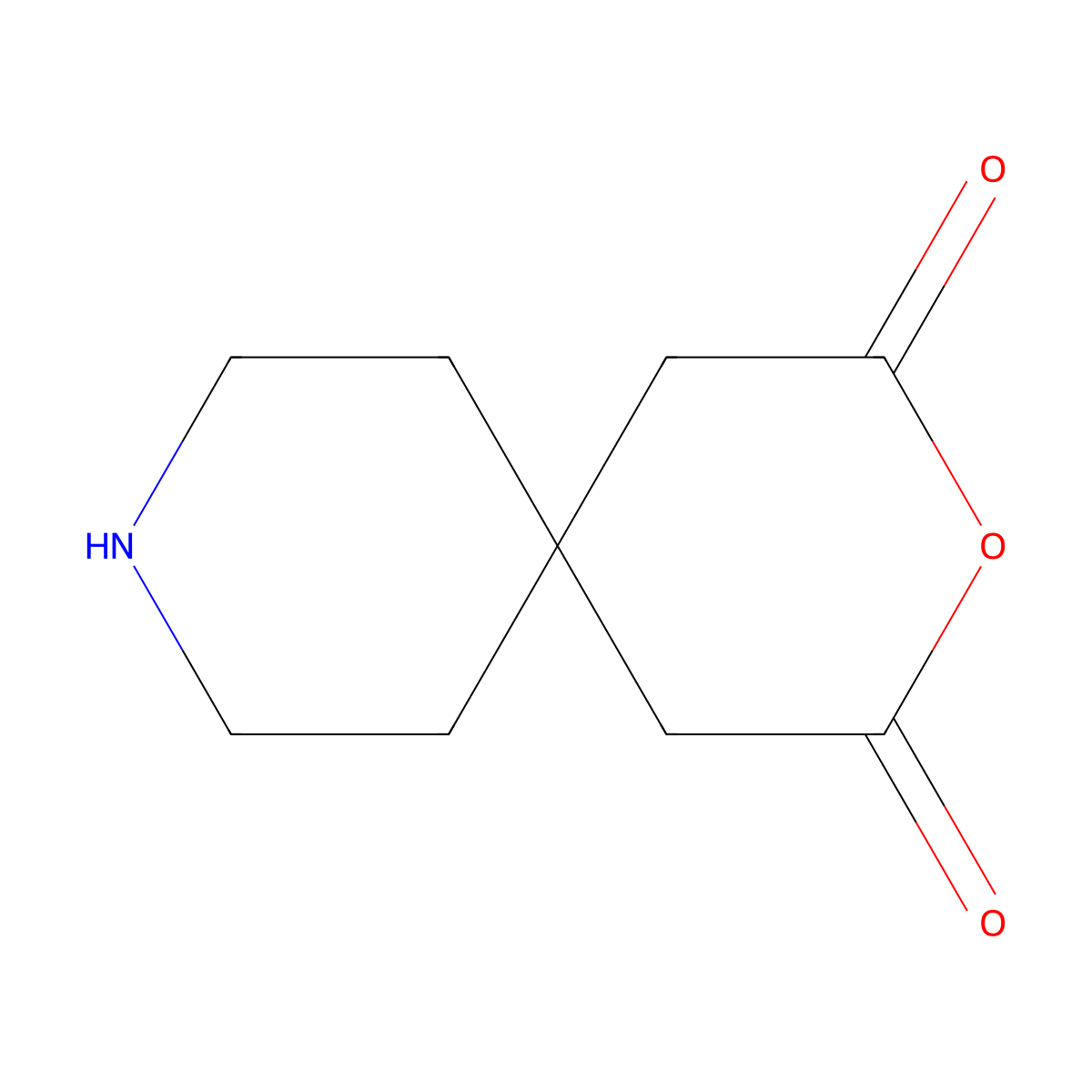 3-Oxa-9-azaspiro[5.5]undecane-2,4-dione molecular structure, CAS 4705-51-5