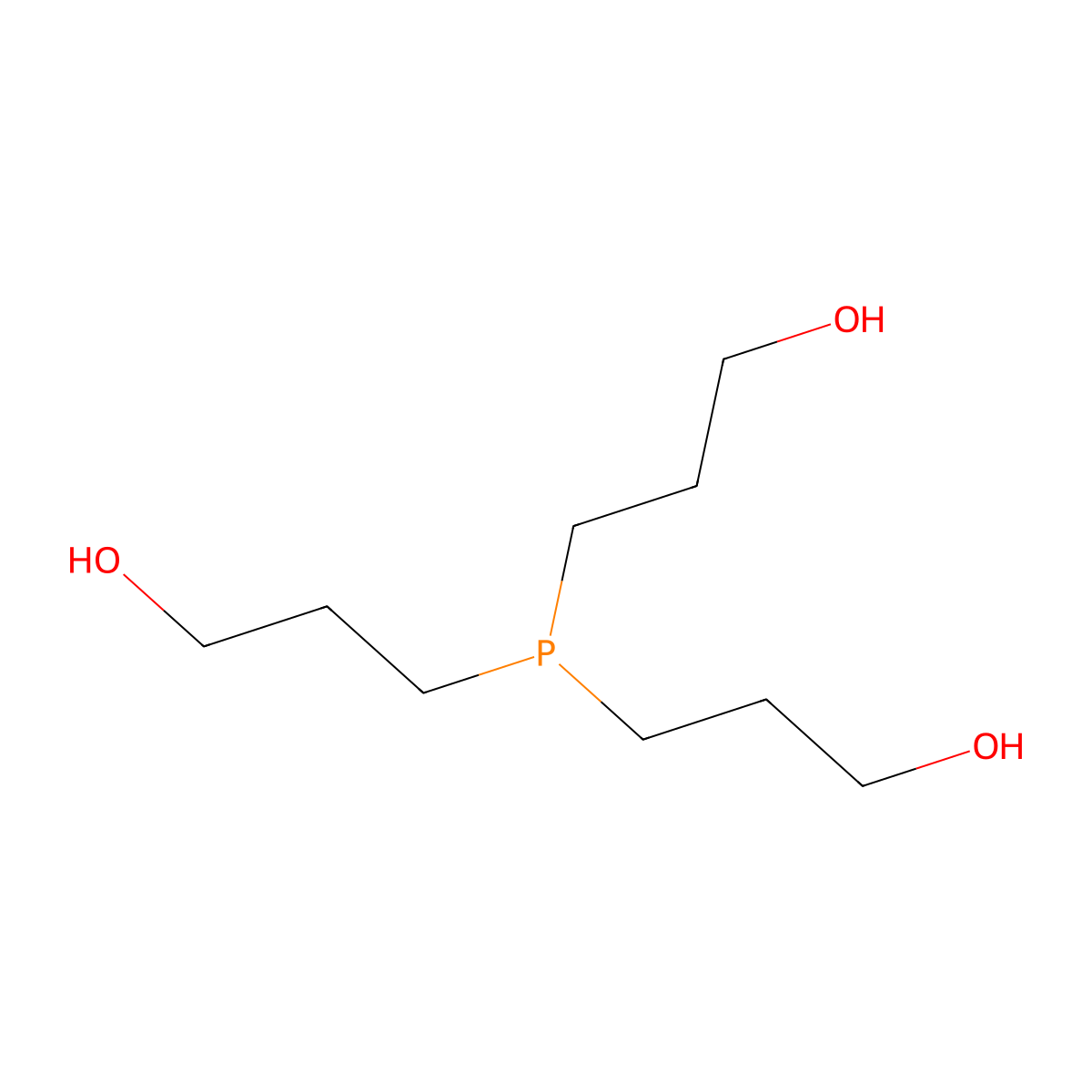 Tris(3-hydroxypropyl)phosphine molecular structure, CAS 4706-17-6
