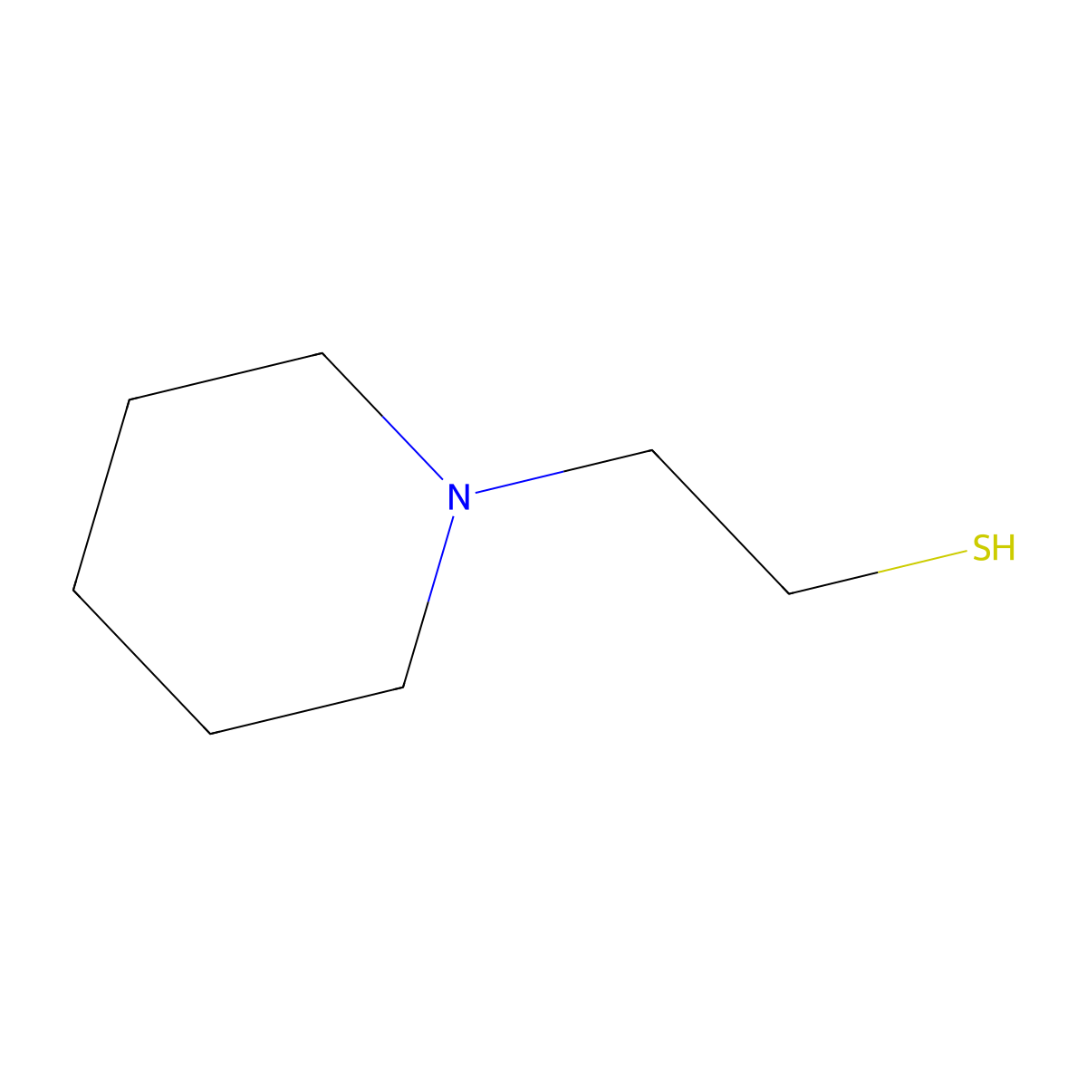 Ethanethiol, 2-piperidino- molecular structure, CAS 4706-22-3