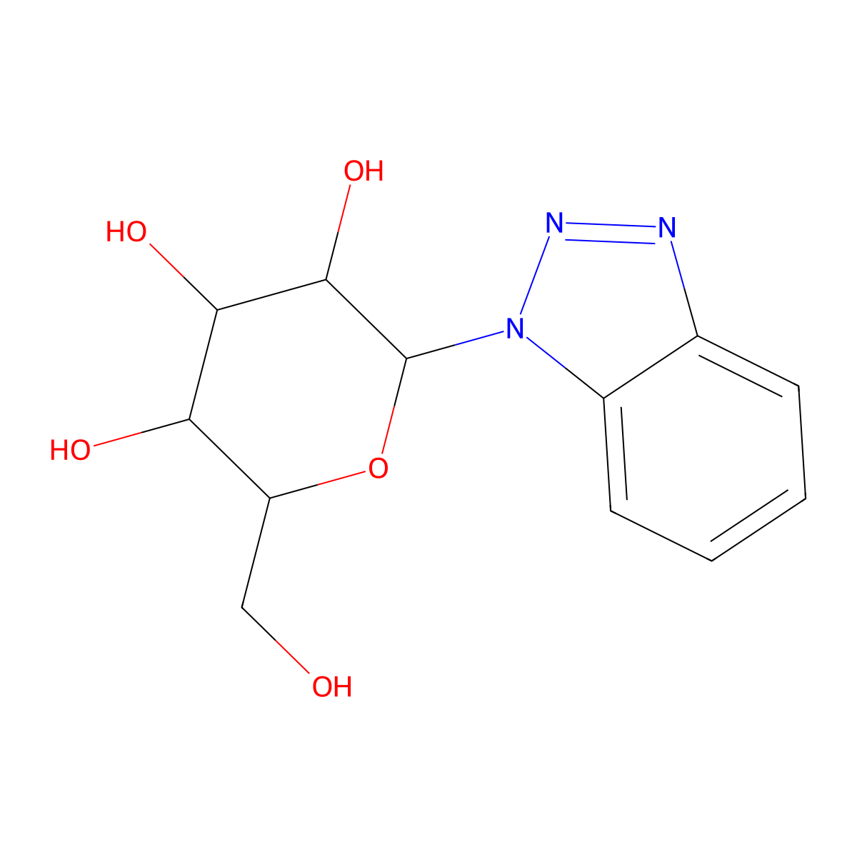 (2R,3R,4S,5S,6R)-2-(1H-benzo[d][1,2,3]triazol-1-yl)-6-(hydroxymethyl)tetrahydro-2H-pyran-3,4,5-triol molecular structure, CAS 4706-40-5
