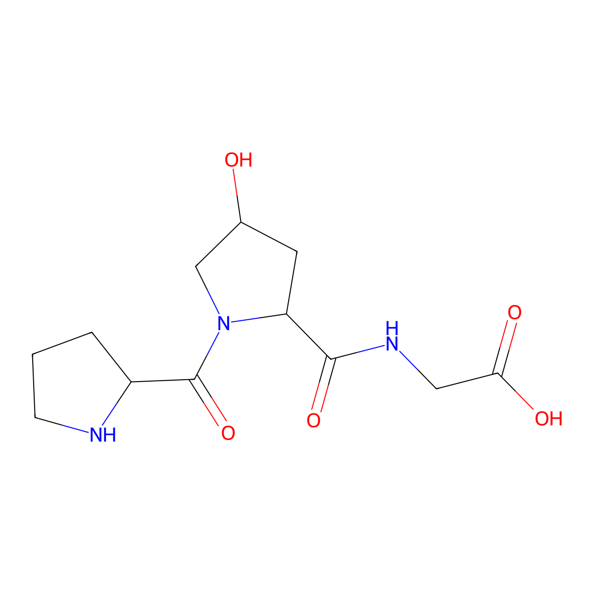Pro-Hyp-Gly molecular structure, CAS 47066-16-0