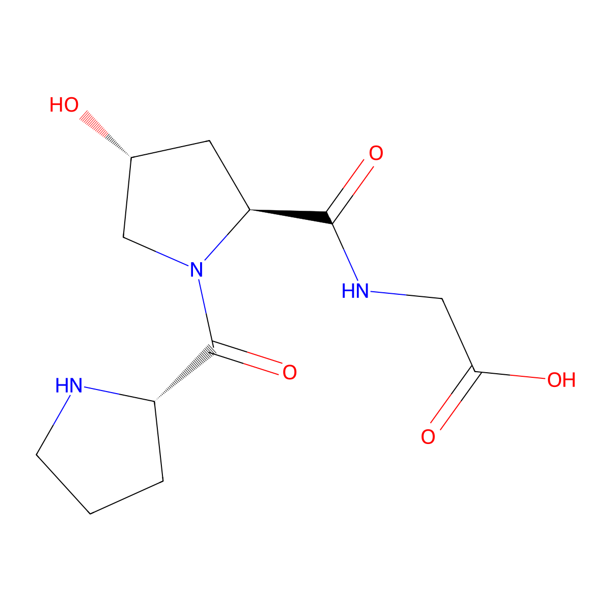 Pro-Hyp-Gly molecular structure, CAS 47066-16-0
