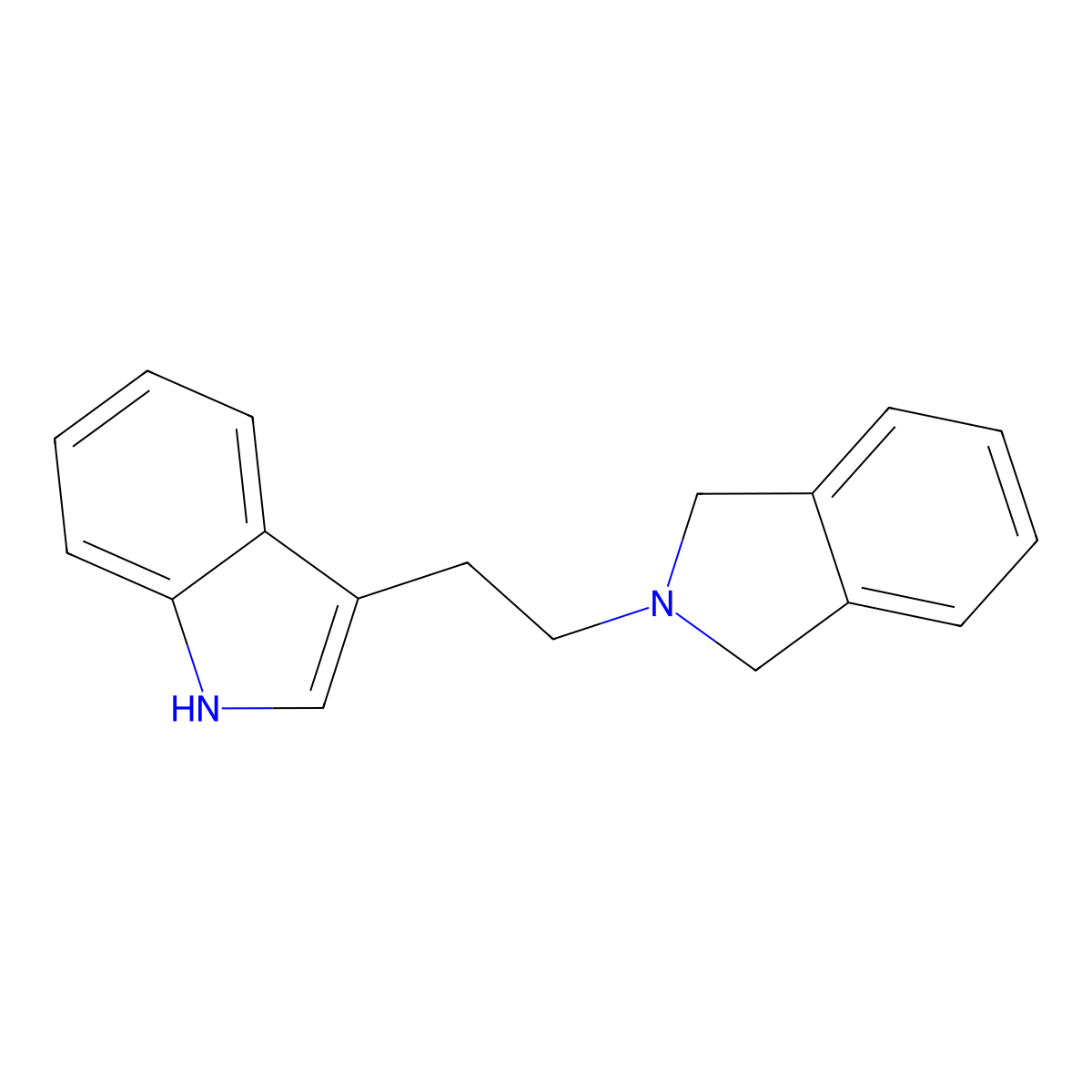 Indole, 3-(2-(isoindolin-2-yl)ethyl)- molecular structure, CAS 47066-92-2