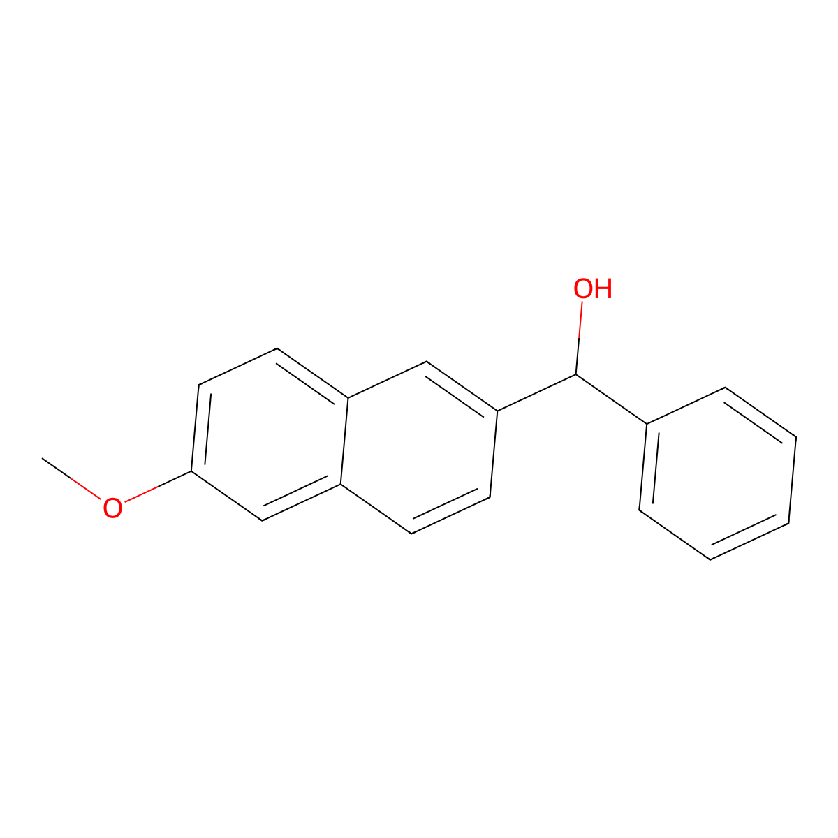 (6-Methoxynaphthalen-2-yl)(phenyl)methanol molecular structure, CAS 470666-16-1