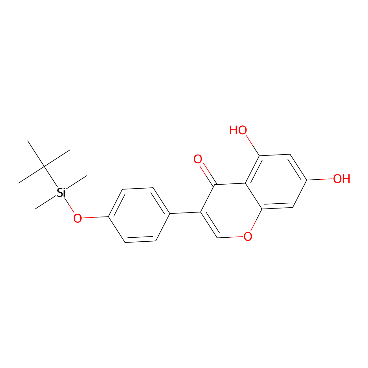 4'-O-tert-Butyldimethylsilyl Genistein molecular structure, CAS 470666-97-8