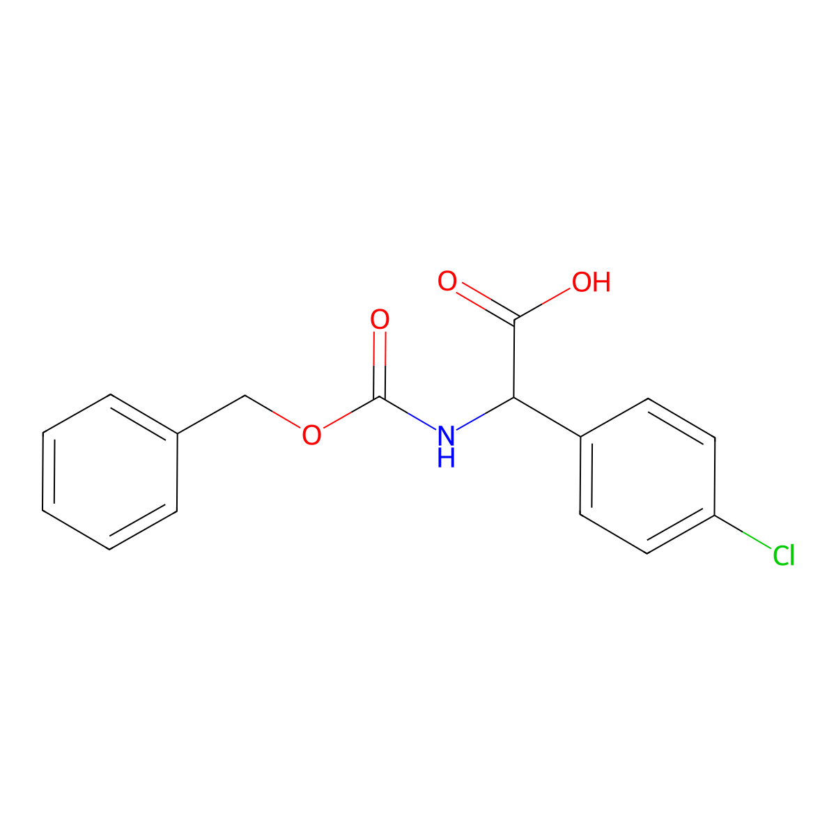 (S)-2-(((Benzyloxy)carbonyl)amino)-2-(4-chlorophenyl)acetic acid molecular structure, CAS 470670-85-0