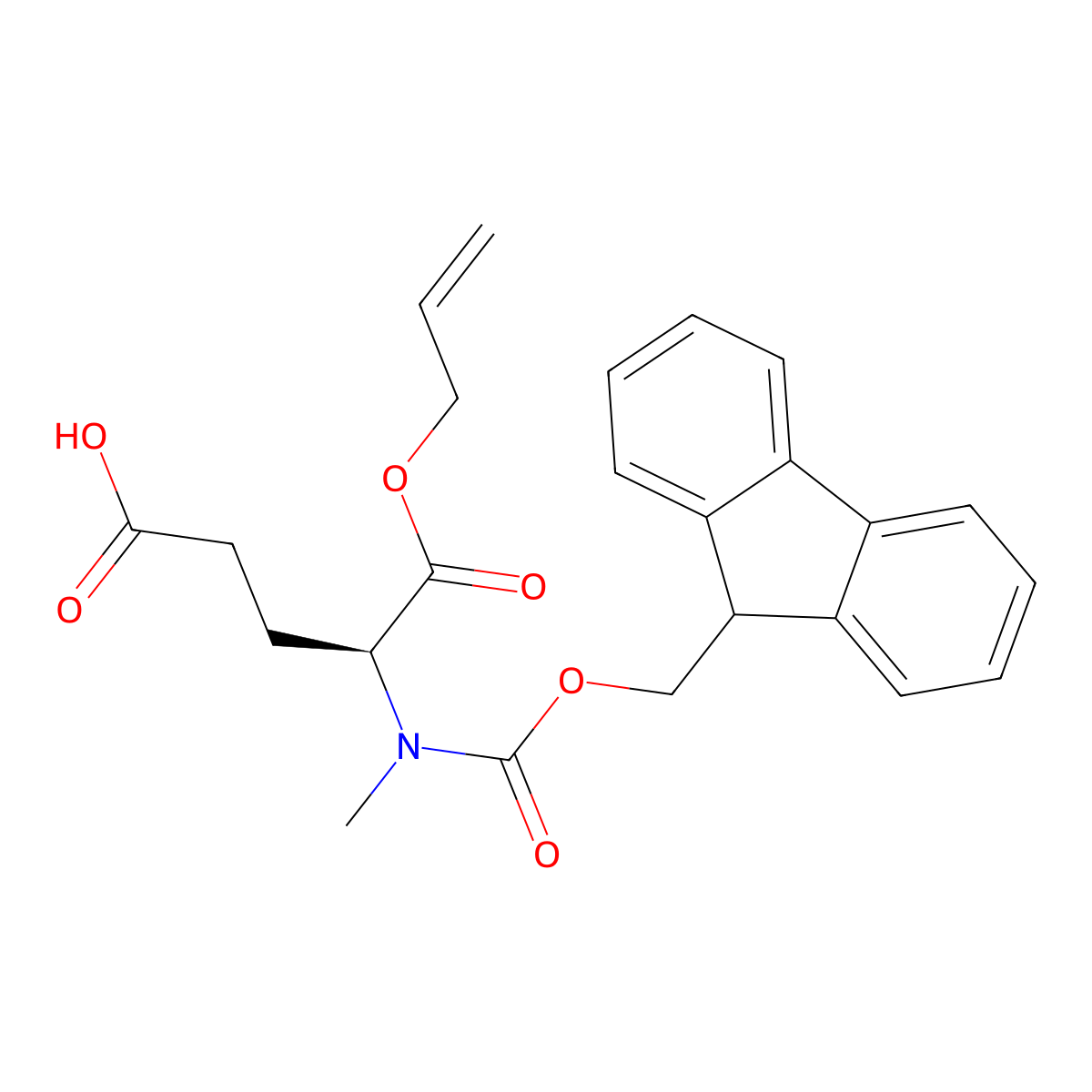 N-Fmoc-N-methyl-L-glutamic acid 1-allyl ester molecular structure, CAS 470681-45-9