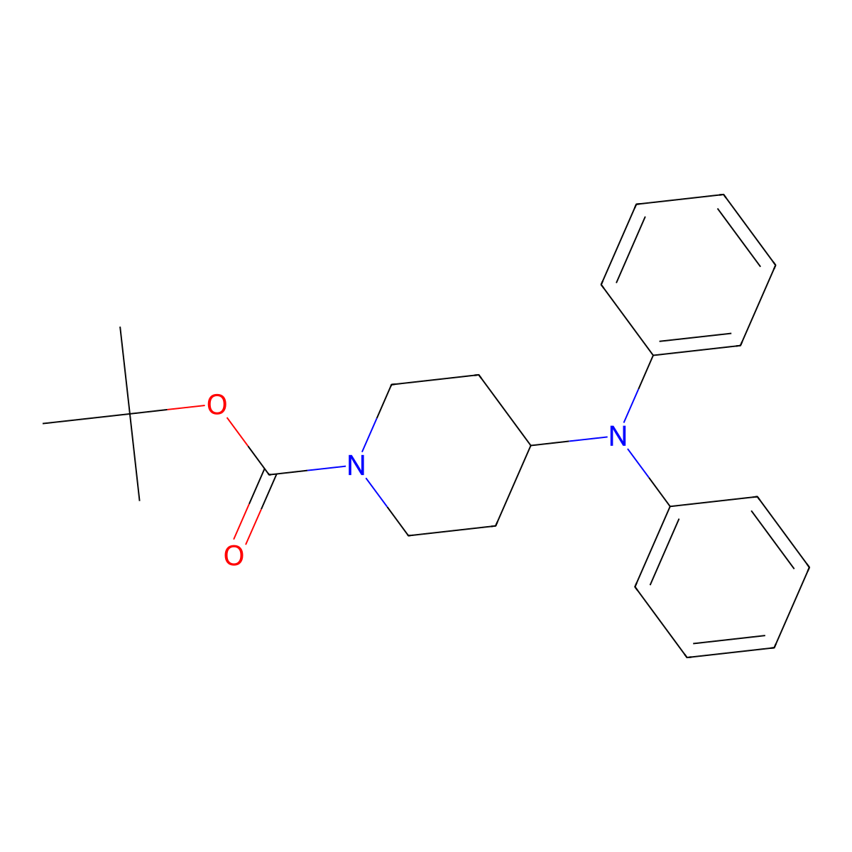 Tert-butyl 4-(diphenylamino)piperidine-1-carboxylate molecular structure, CAS 470689-98-6