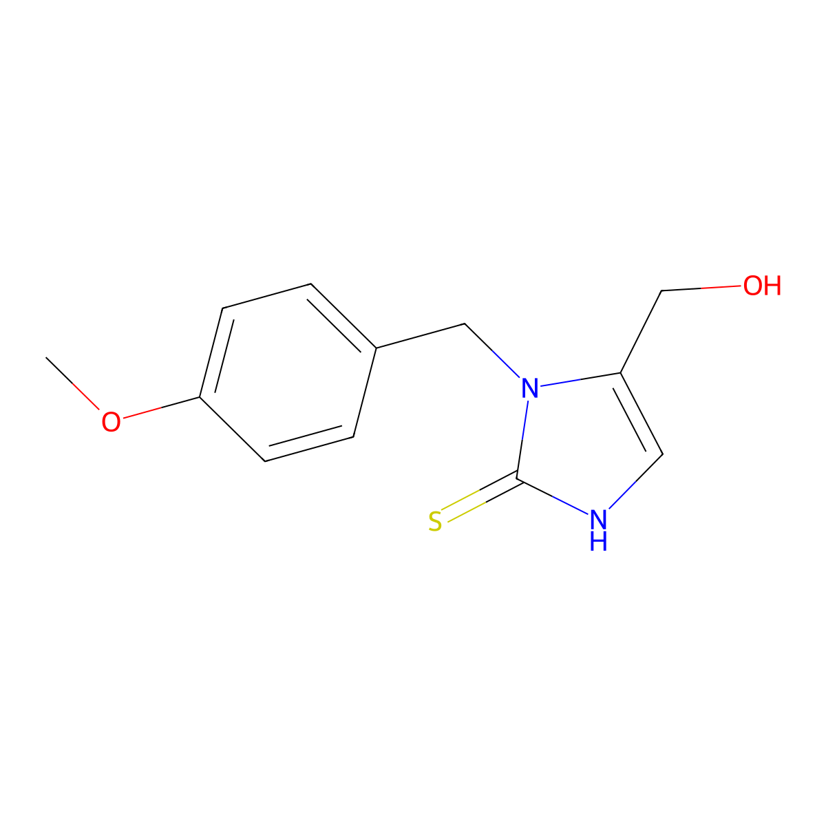 [2-mercapto-1-(4-methoxybenzyl)-1H-imidazol-5-yl]methanol molecular structure, CAS 470690-99-4