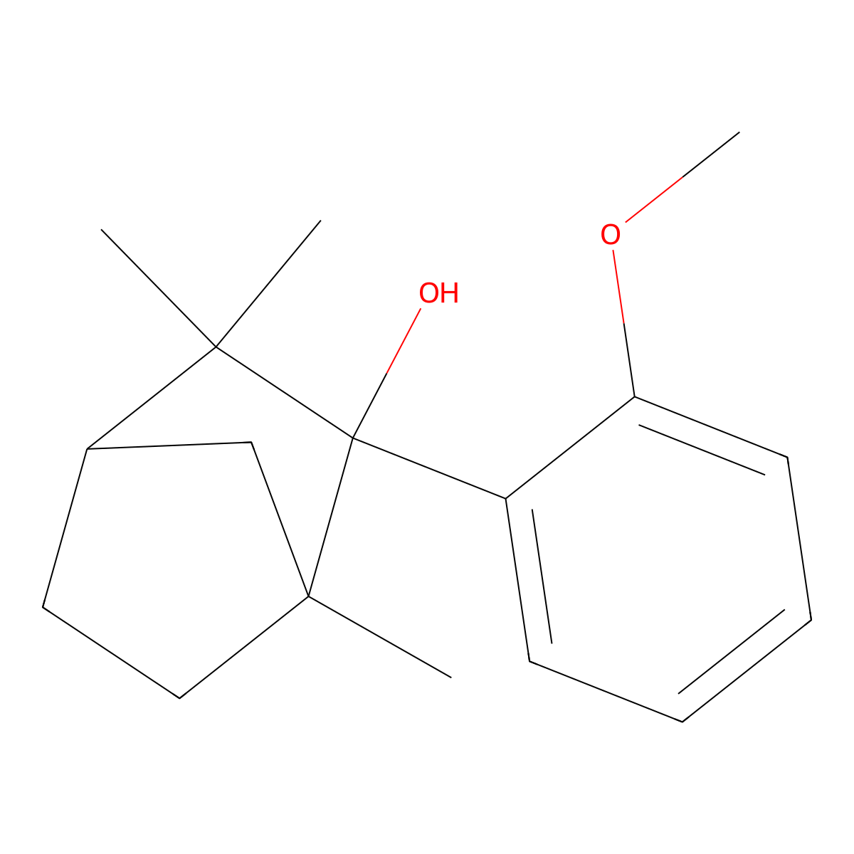 2-(2-Methoxyphenyl)-1,3,3-trimethylbicyclo[2.2.1]heptan-2-ol molecular structure, CAS 470692-43-4