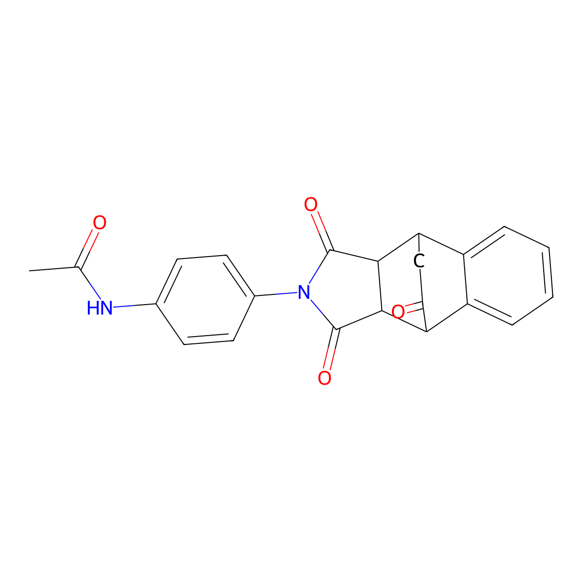 N-(4-(1,3,10-trioxo-3a,4,9,9a-tetrahydro-1H-4,9-ethanobenzo[f]isoindol-2(3H)-yl)phenyl)acetamide molecular structure, CAS 470692-75-2
