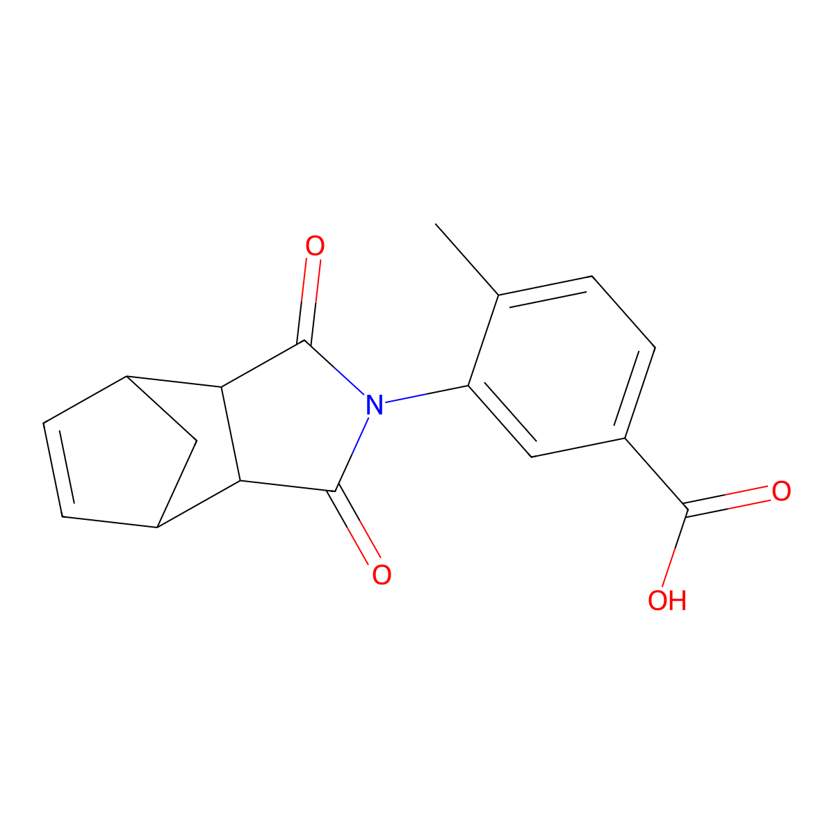 3-(1,3-dioxo-1,3,3a,4,7,7a-hexahydro-2H-4,7-methanoisoindol-2-yl)-4-methylbenzoic acid molecular structure, CAS 470693-49-3