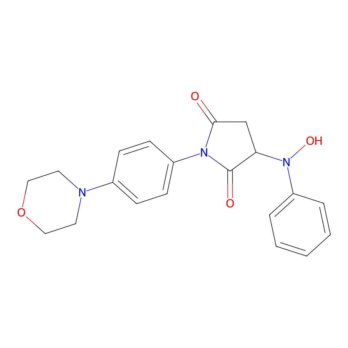 3-(Hydroxy-phenyl-amino)-1-(4-morpholin-4-yl-phenyl)-pyrrolidine-2,5-dione molecular structure, CAS 470695-22-8