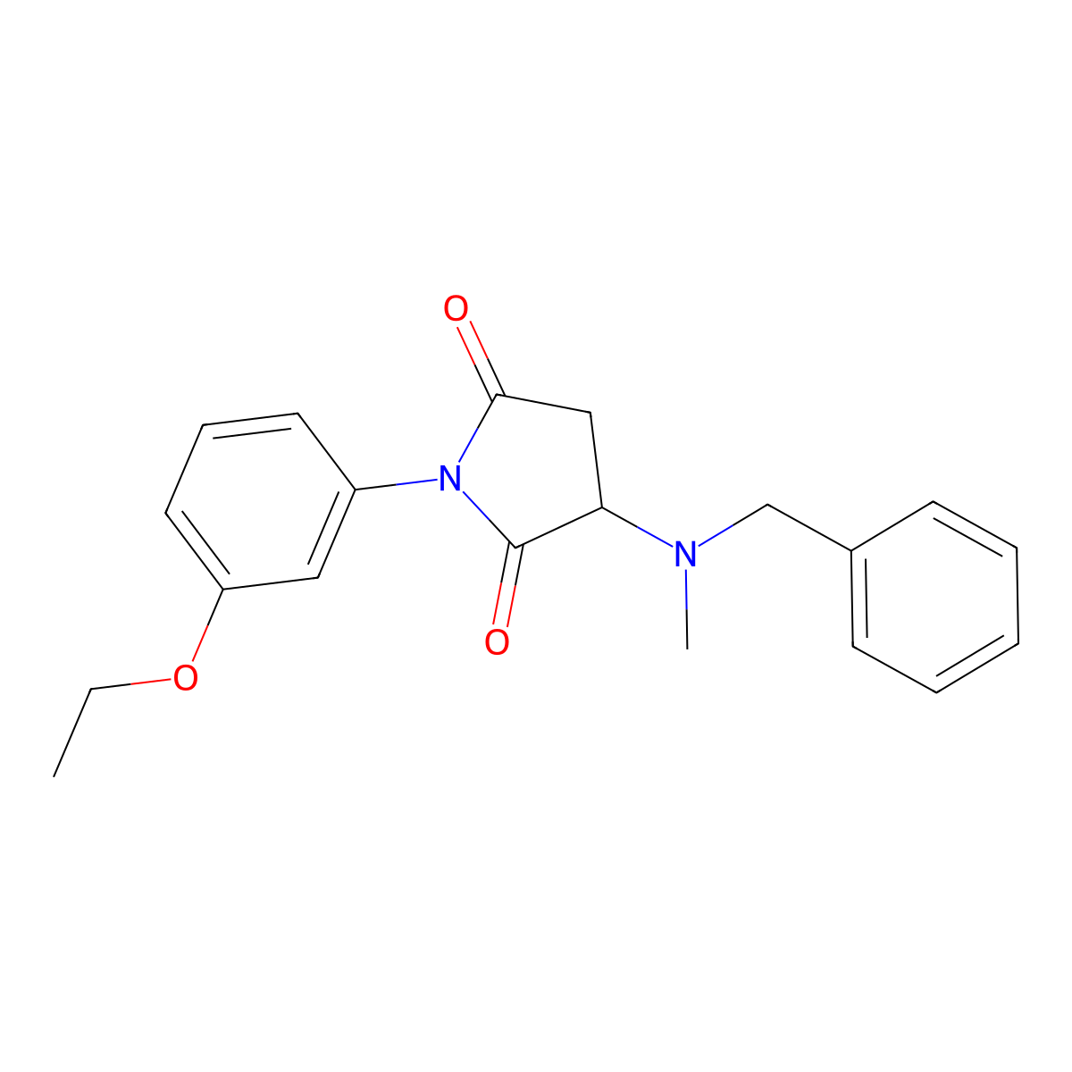 3-[Benzyl(methyl)amino]-1-(3-ethoxyphenyl)pyrrolidine-2,5-dione molecular structure, CAS 470695-99-9